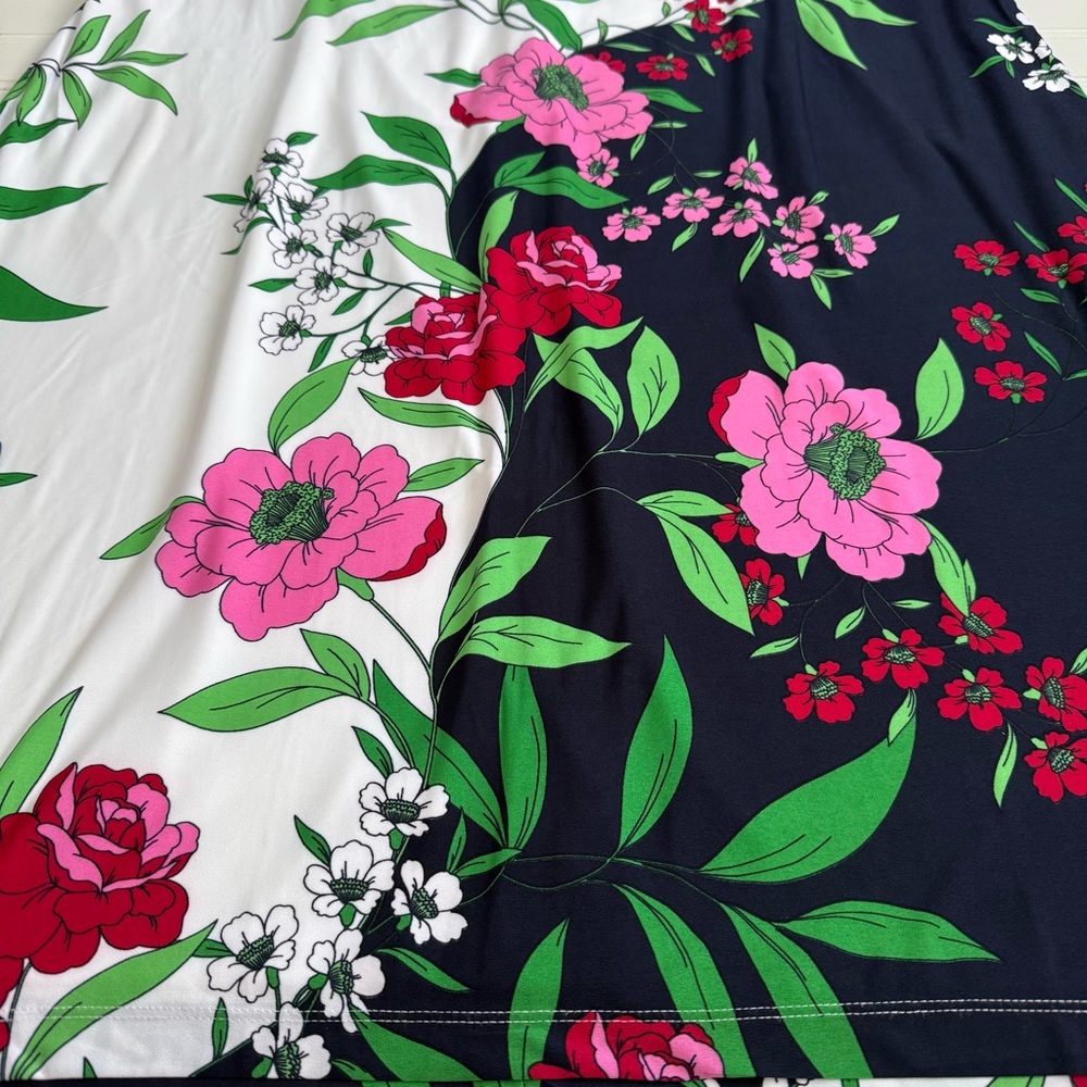 NWT London Times Women's Floral V-Neck Cap-Sleeve Sheath Dress Size 22W - Picture 14 of 16